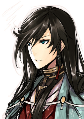 Cicelyhey bishounen portrait blackhair blueeyes - shirt free wallpaper for mobile