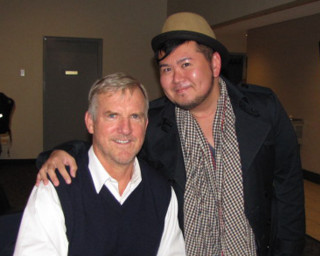 Two men formal portrait asia - a black chair free wallpaper