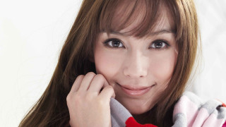 Woman longhair redsweater posing photorealistic - a red sweater free wallpaper