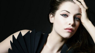 Gothic blueeyes blackdress ponytail fan - a ponytail free wallpaper