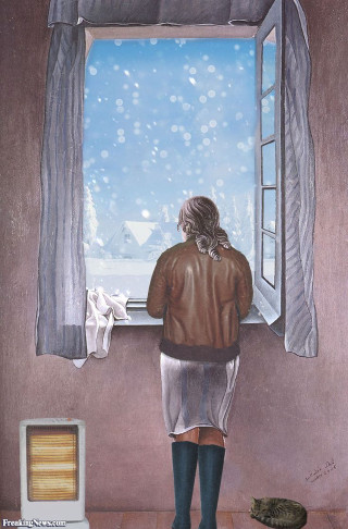 Woman looking out window cat - a window free wallpaper for mobile