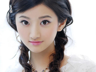 Woman braid necklace white shirt - chen lu free wallpaper