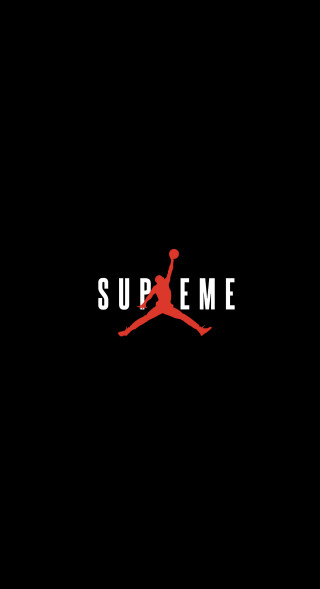 Black background red white logo 7 - supreme free wallpaper