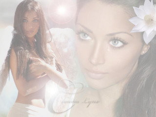 Woman flower hair angelic lyco - camille bouvagne free wallpaper for desktop