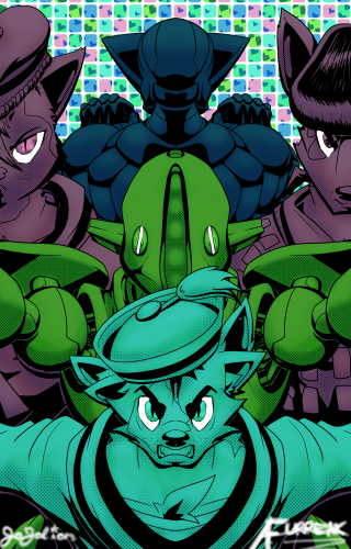 Cartoon characters green background blue - green background free wallpaper for mobile