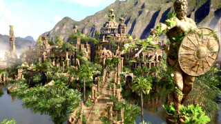 Fantasy land giant clock statue - a giant clock free wallpaper