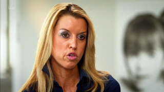 Woman making face man background - realistic free wallpaper