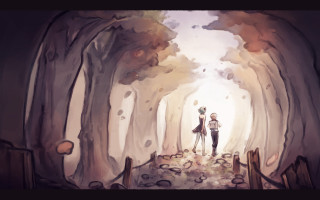 Couple tunnel trees light path - forest free wallpaper for desktop