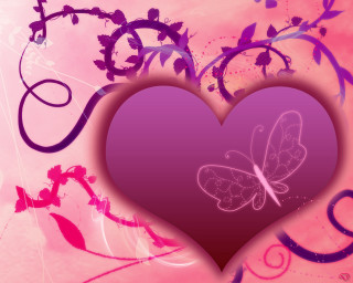 Heart butterfly swirly background side - felipe seade free wallpaper