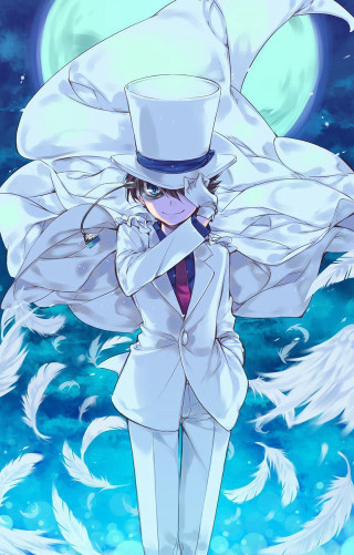 Moon wings man white suit 2 - a full moon free wallpaper for mobile
