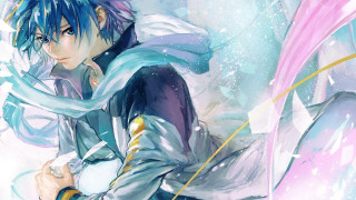 Man blue hair scarf around - his neck free wallpaper for desktop