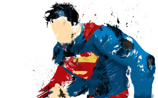 Superman run blood minimalist heroic - his chest free wallpaper