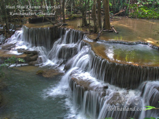 Waterfall forest pool trees nature 3 - fan kuan free wallpaper
