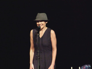 Woman black dress hat stage - neoplasticism free wallpaper for desktop