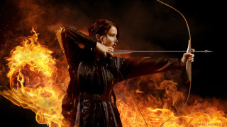 Woman holding bow arrow fire - ada gladys killins free wallpaper