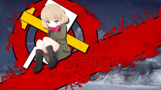 Anime girl red cross red - suprematism free wallpaper