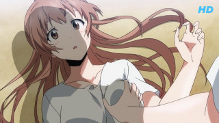 Girl long hair sitting camera - giantess art free wallpaper