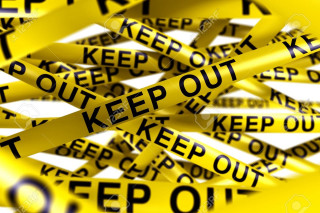 Yellow keep out sign caution - word free wallpaper for desktop