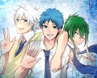 Anime characters posing together picture 3 - three anime character free wallpaper for desktop