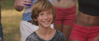 Young boy smiling toothbrush mouth - a toothbrush free wallpaper