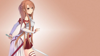 Woman long hair sword striped - skirt free wallpaper