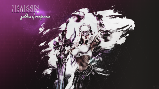 Woman sword purple background black - renaissance free wallpaper for desktop