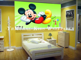 Mickey mouse wallpaper bedroom bed - professional digital painting free wallpaper