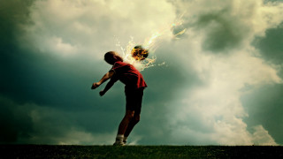 Man throwing ball firework face - a ball in the air free wallpaper