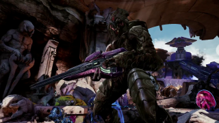 Cave man giant sword ruins - other person free wallpaper for desktop