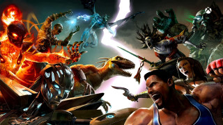 Animated characters dinosaur man beard - a video game scene free wallpaper