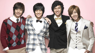 Asian men group pink wall - fan kuan free wallpaper