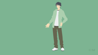 Man standing green background hands - eiichiro oda free wallpaper for desktop