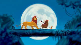 Lion king mouse king animated - a full moon free wallpaper for desktop