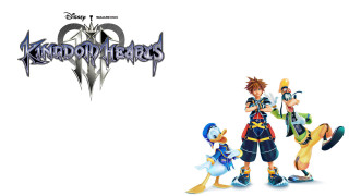 Kingdom hearts characters standing white - key art free wallpaper for desktop