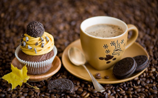 Coffee cup cookies table coffee - morning free wallpaper for desktop