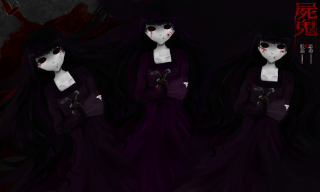 Gothic bloodied woman rose knife - a white face free wallpaper