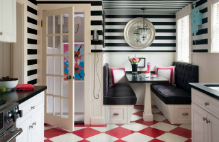 Kitchen checkered floor black white 2 - a kitchen free wallpaper for desktop