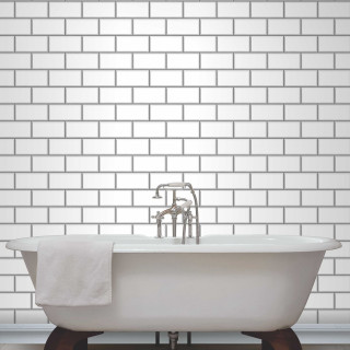 White bathtub brick wall wooden - a wooden floor free wallpaper for tablet