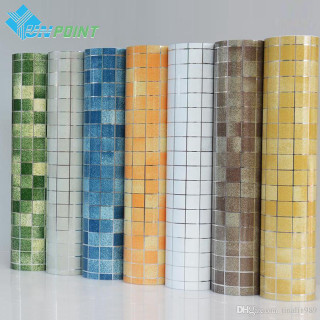 Colored tiles roll white surface - mesh wire free wallpaper for tablet