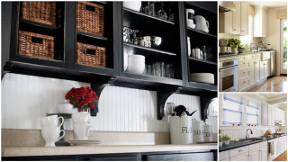 White kitchen flower vase cabinets - a kitchen free wallpaper for desktop