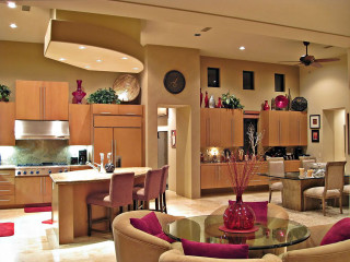 Livingroom kitchen diningtable centerisland furniture - dining free wallpaper