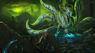 Strange creature painting unique expression - a strange look free wallpaper