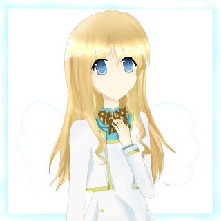 Anime girl bowtie white shirt - a bow tie free wallpaper