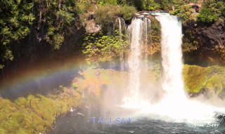 Rainbow waterfall sky reflection nature - the water below free wallpaper for desktop
