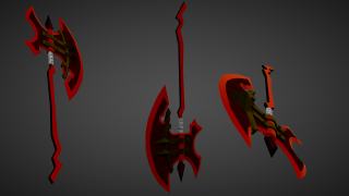 Red black objects vanitas lowpoly - 3 d model free wallpaper
