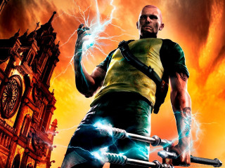 Man sword clocktower lightning sky - the sky behind free wallpaper