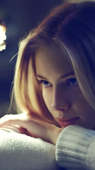 Woman blueeyes longhair portrait art - eszter mattioni free wallpaper for mobile