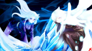 Anime white hair blue eyes 2 - the other free wallpaper