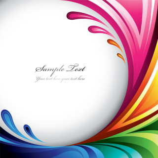 Colorful abstract background white circle 2 - graphic design free wallpaper for tablet