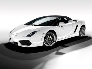 White sports car studio shadow - white background free wallpaper